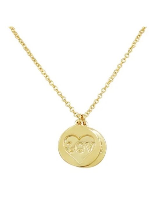 Jewelry - .925 Sterling Silver Yellow Gold Plated Womens Love Heart Pendant Necklace